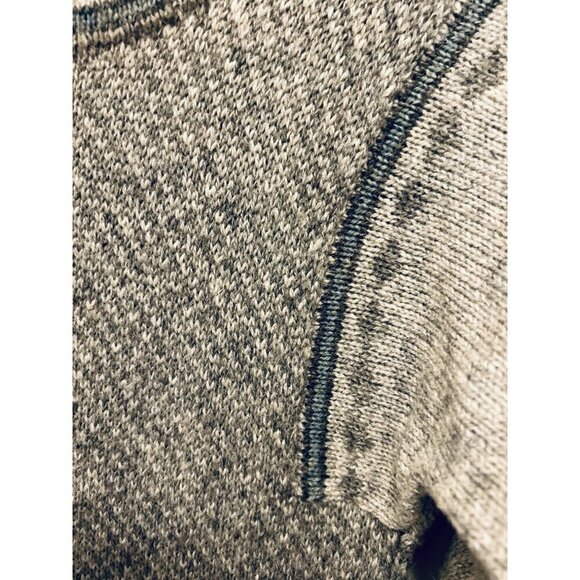 Handmade Knitted A-Line Dress Wool 3/4 Sleeves Gray Color-block Size Small - Picture 9 of 9